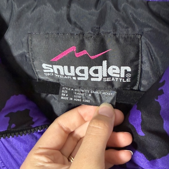 Snuggle Ski Wear Purple Black Jacket Womens M Lightweight Windbreaker‎ - Picture 3 of 6
